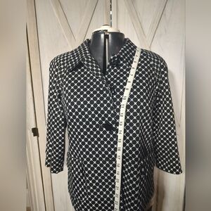 Talbots Black and White Jacket/Blazer